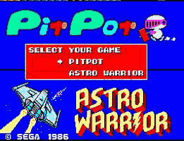 Astro-Warrior & Pit Pot Title Screen